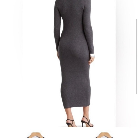 Torn By Ronny Kobo Women's Vianne Button Down Midi Knit Sweater Dress Charcoal L - Picture 3 of 11